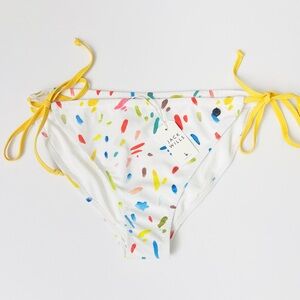 Jack Wills NWT White Colorful Newton Tie Bikini Bottom